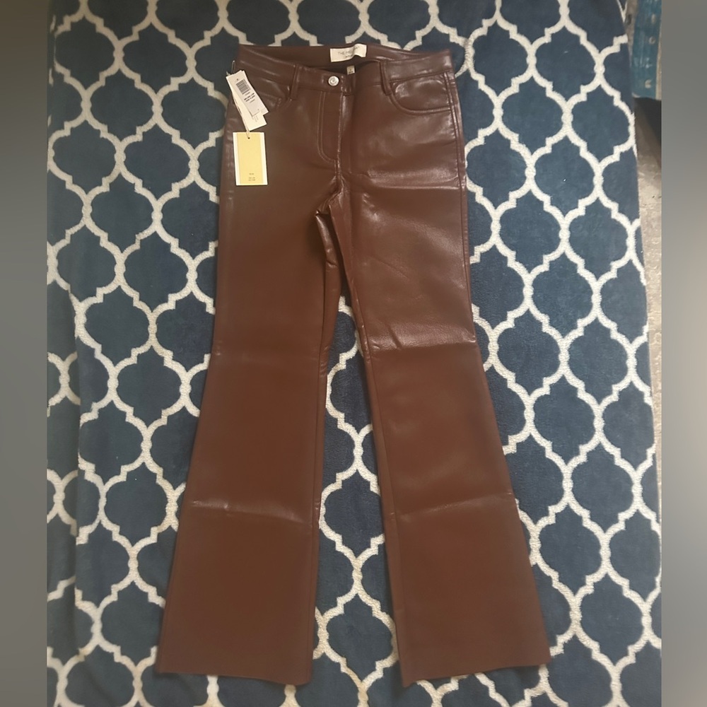 Aritzia Wilfred Melina Brown Low Rise Flared Pants